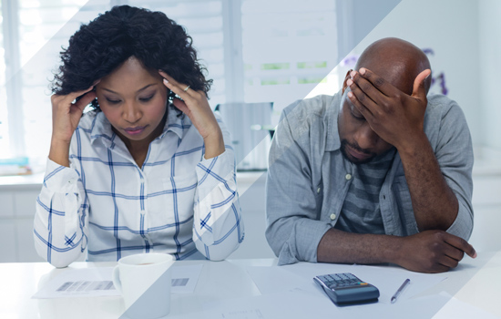 couple stressed over mortgage