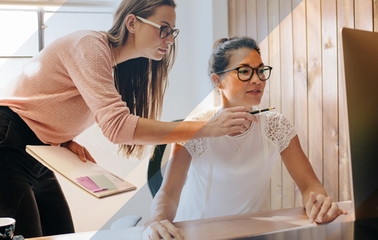 Young women learning about real estate law